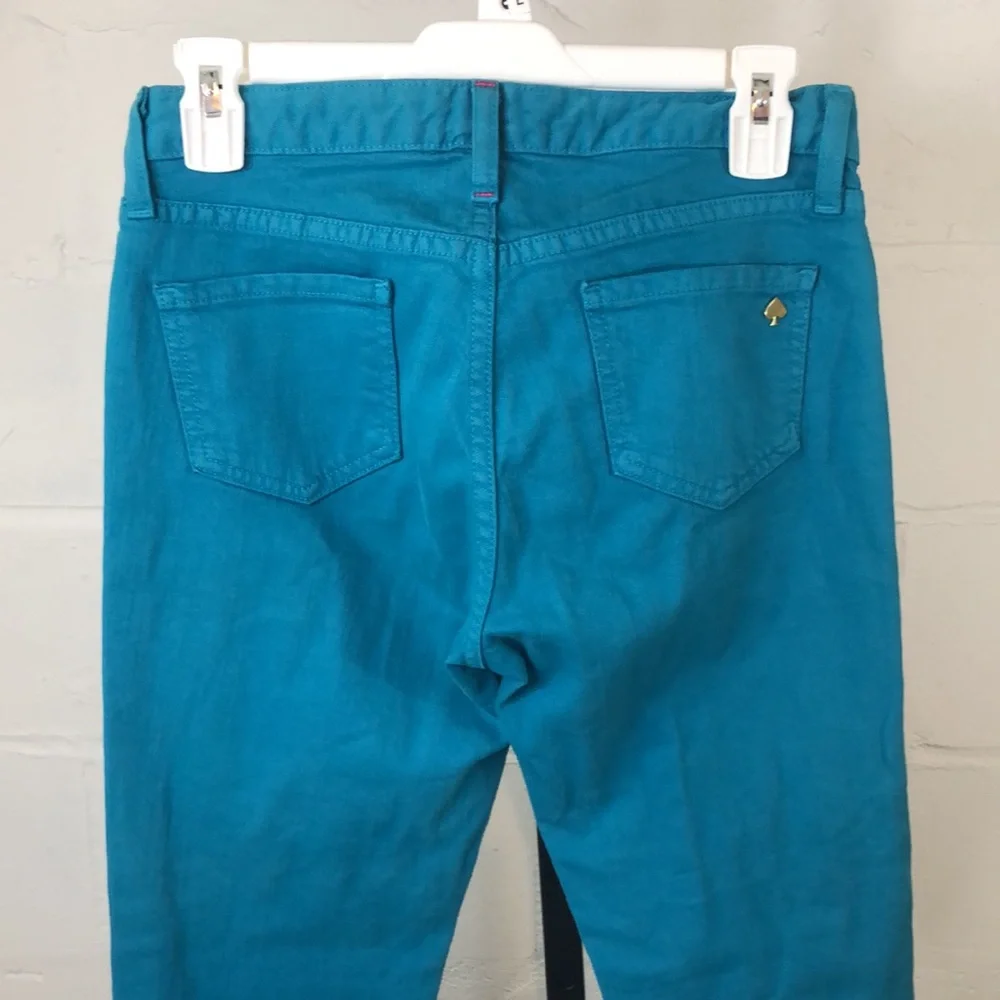 Kate Spade Broome Street Play Hooky Jeans Size 26 Turquoise Skinny #c37 - Picture 4 of 7